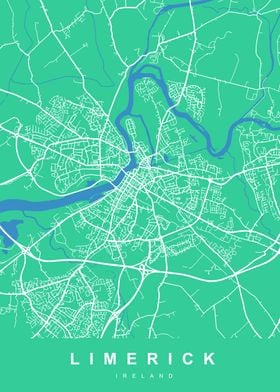 LIMERICK Map IRELAND UK