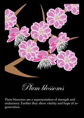 Plum blossoms poster