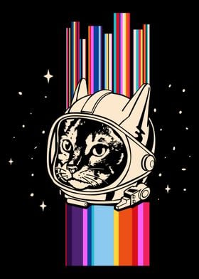 Astronaut space cat