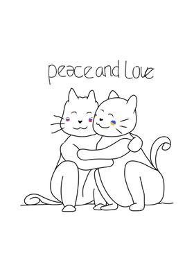 cute peace and love