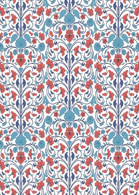 Iznik Turkish pattern