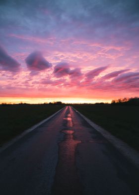 Insane sunset reflection