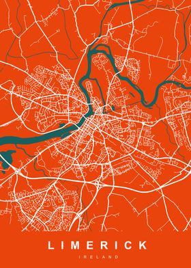 LIMERICK Map IRELAND