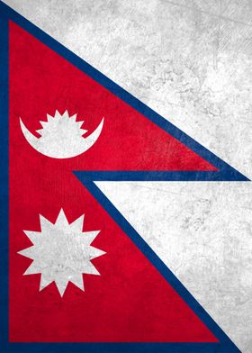 Flag of Nepal on Wall