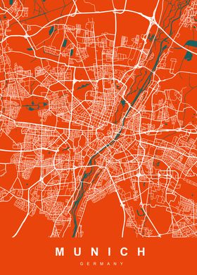 MUNICH Map GERMANY