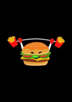 Burger Fries Weightlifting