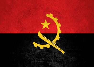 Flag of Angola on Wall