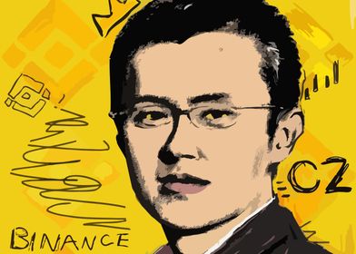 CZ Binance CEO art crown