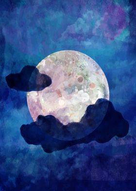 moon light water color