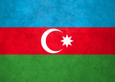 Flag of Azerbaijan on Wall