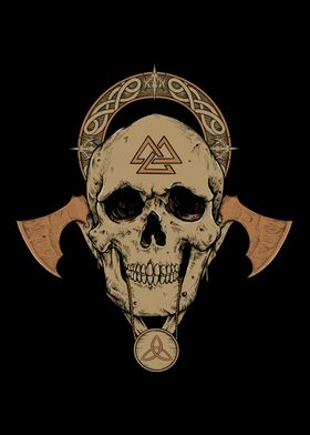 Viking Skull Nordic Pagan 