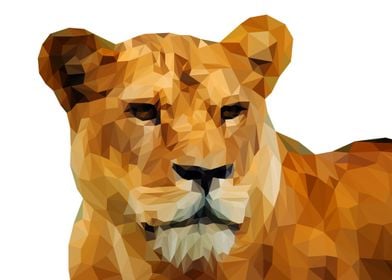 Polygon Lion Art