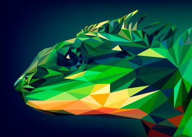 Polygon Iguana Art