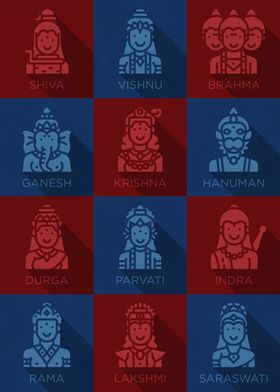 Hindu Gods Icons 2