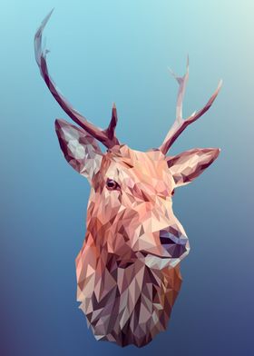 Polygon Deer Art