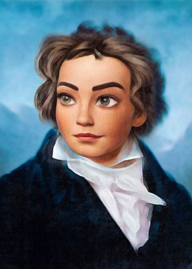 Caricature of Beethoven