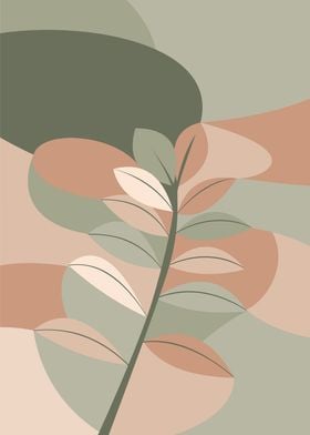 vintage leaves abstract