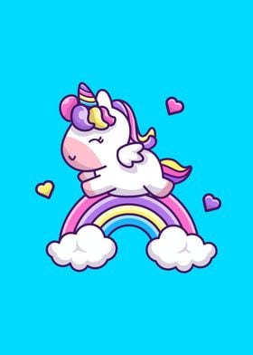 Cute Unicorn Sleeping