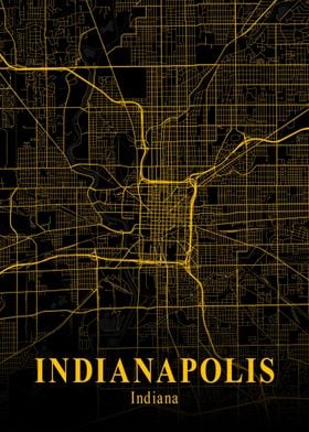 INDIANAPOLIS GOLD CITY MAP