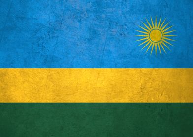 Flag of Rwanda on Wall