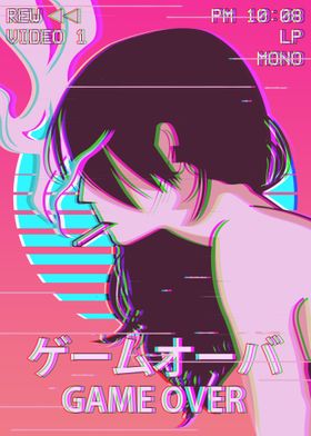 Emo Anime Girl Vaporwave