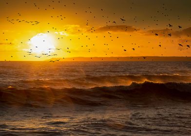 Sunset at Aberavon beach