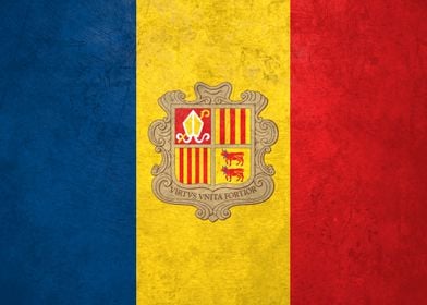 Flag of Andorra on Wall