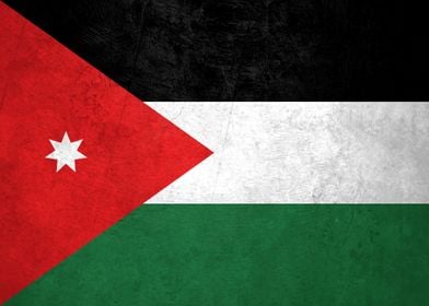 Flag of Jordan on Wall