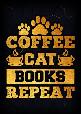 Coffee cat books repeat