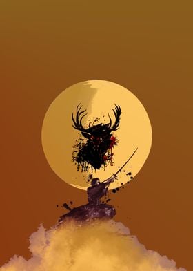  samurai and deer