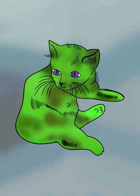 Green Cat Andy Warhol