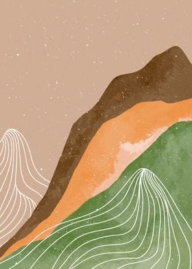 Abstract Mountain art