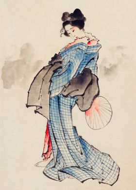 Japanese art kimono geisha