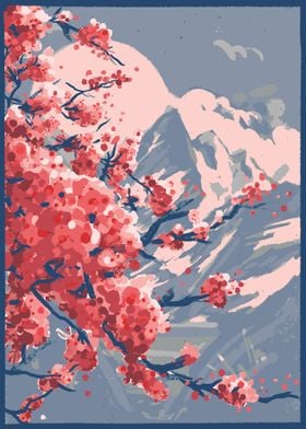 Sakura Blossom Mount Fuji