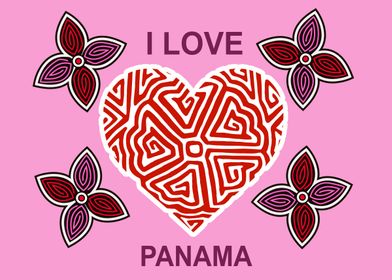 mola painting i love panam