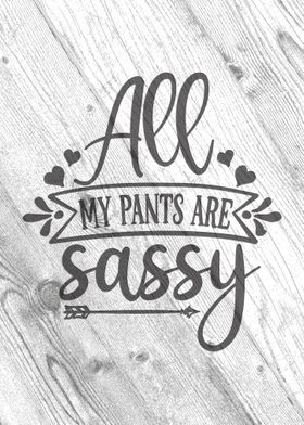 All my pants are sassy