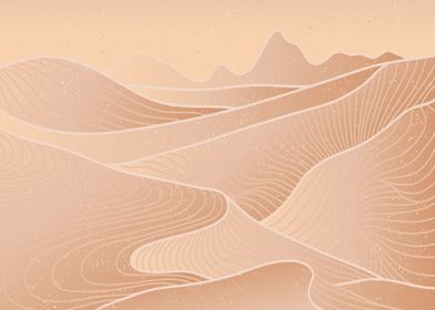 Mountain line art