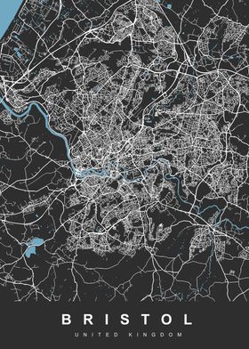 BRISTOL Map England UK