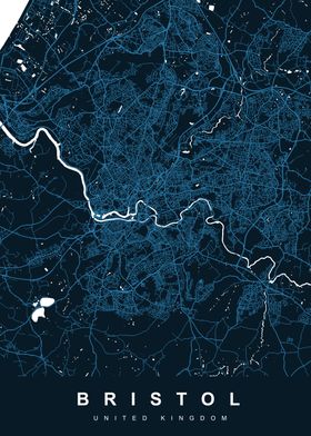 BRISTOL Map England UK