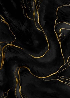 abstract black gold luxury