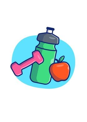 Dumbbell Apple Bottle