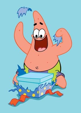 Patrick Star with boots Poster by frangipanms