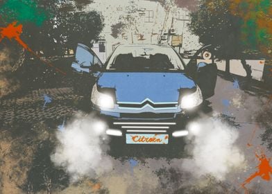 Citroen C4 Blue Car