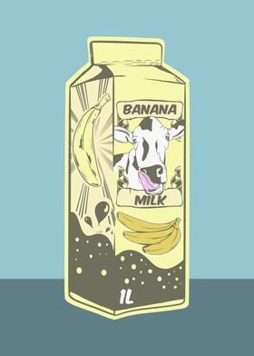 Banana Milk Carton 