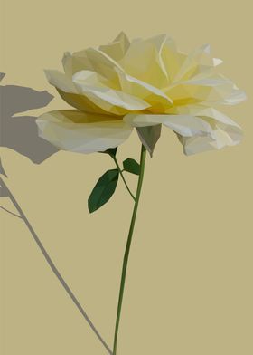 Low Poly Yellow Rose