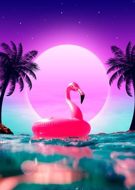 Flamingo Synthwave