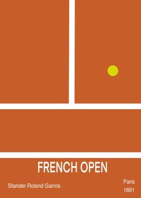 Minimalist tennis court