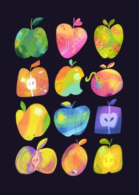 Abstract apples