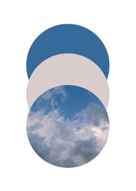 Blue sky circles collage 