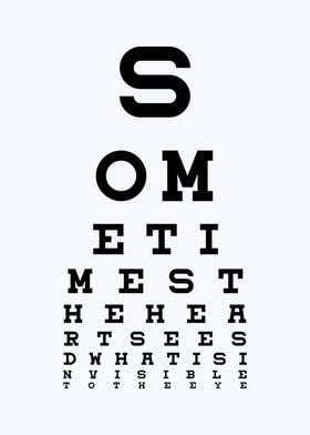 Vision eye test chart